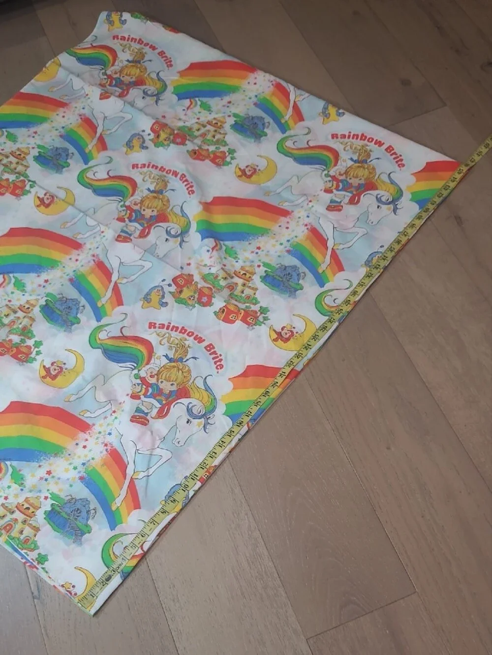 EUC Rainbow Brite Vintage 1980's Twin Size Flat Sheet Women's/Girls Top Sheet